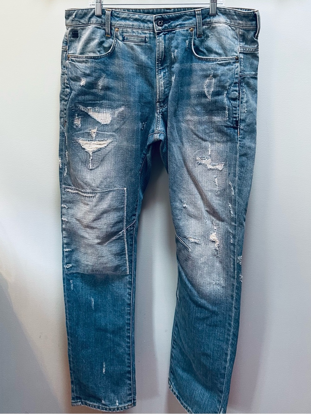 G Star Raw Original D-STAQ 3D Slim Distressed Jeans 36x32